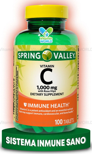 Vitamina C Spring Valley 1000mg Inmunidad 100 Tabletas