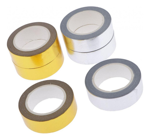 6pcs Lámina Metálica Washi Tape Embalaje De Scrapbooking