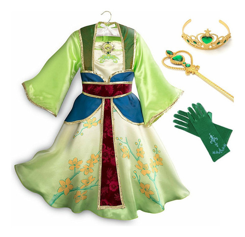 Disfraz De Princesa Para Cosplay De Mulán Para Niñas  Antigu