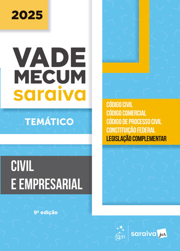 Vade Mecum Civil E Empresarial - Temático - 9ª Edição 2025, De Equipe Saraiva., Vol. 1. Editorial Saraiva Jur, Capa Mole, Edição 9 Em Português, 2025