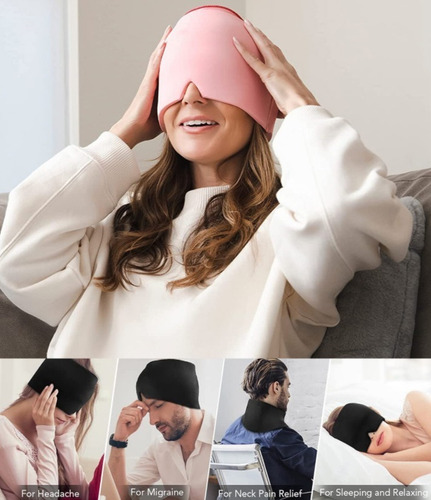 Imagen 9 de 10 de Gorro De Gel Alivio De Migraña Terapia De Frío. Dolor Cabeza