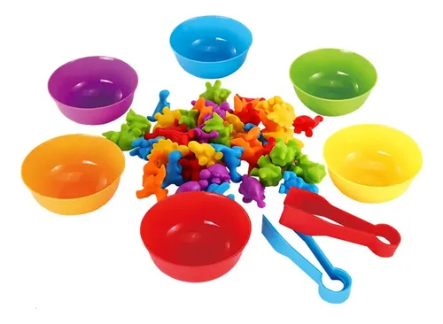 Juguetes Montessori De Dinosaurios – Set De 48 Piezas Para Contar, Clasificar Y Emparejar Colores, Con Tazas, Pinzas Y Dados, Educativo Para Niños De 2 A 4 Años