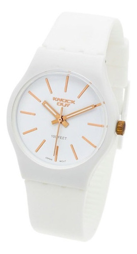 Reloj Knock Out Mujer 8442-2  Caucho Wr Metal Colores