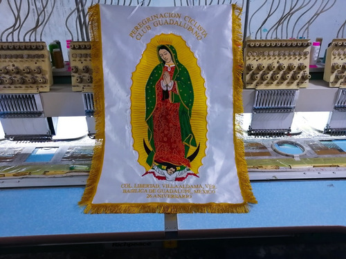 Estandarte Virgen De Guadalupe 120 Cm X 80 Cm