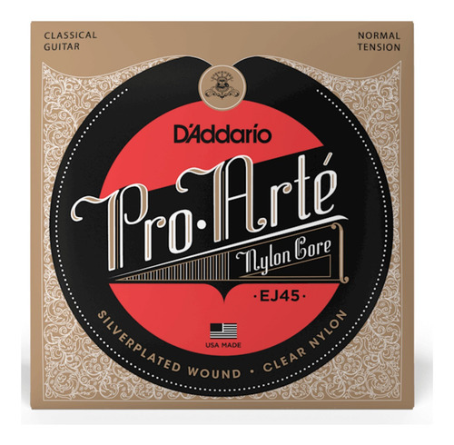 Encordoamento Violão Nylon D'addario Proarte Ej45 Jg Cordas