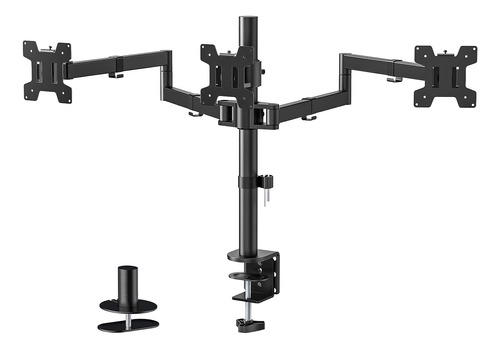 Soporte De Escritorio Para Monitor Lcd Triple Wali, Total...