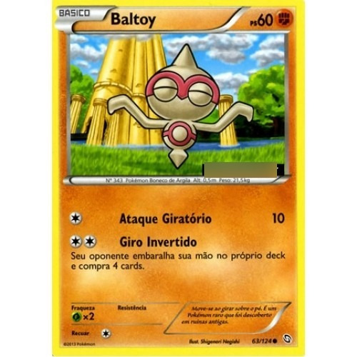 Baltoy - Pokémon Físico Comum - 63/124 - Pokemon Card Game