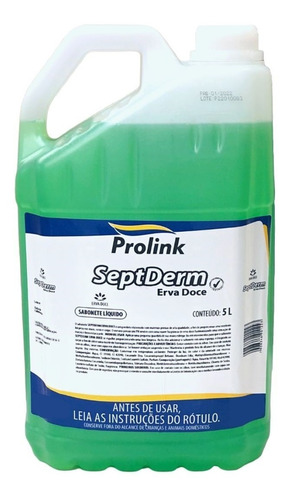 Sabonete Líquido Septderm Erva Doce Prolink - 5 L
