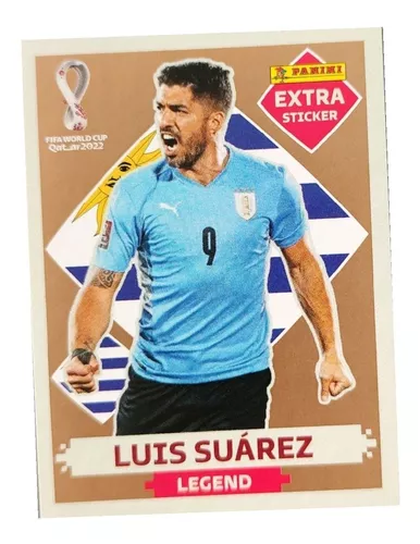 Figurinha Extra Luis Suarez Gold e Neymar Bronze Copa Panini