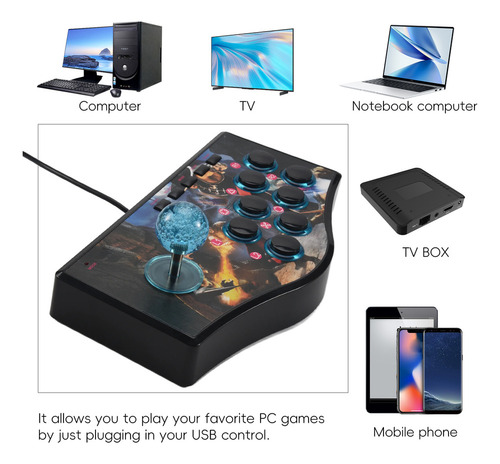 Nuevo Controlador Basculante De Juego Arcade Retro Joystick