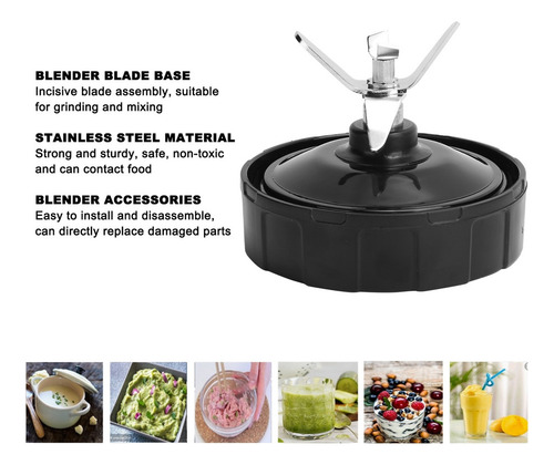 * Batidora Base De 6 Hojas Para Nutri Ninja 900w 1000w