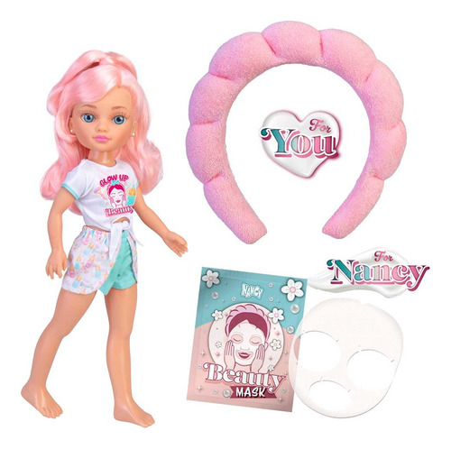 Muñeca Nancy Glow Up Beauty Pack para niñas
