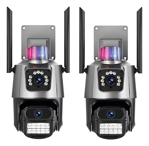 Kit 2 Câmera Segurança Ip Wifi P11-qq6 Lente Dupla 6mp App Icsee Cor Preto Estary Shop