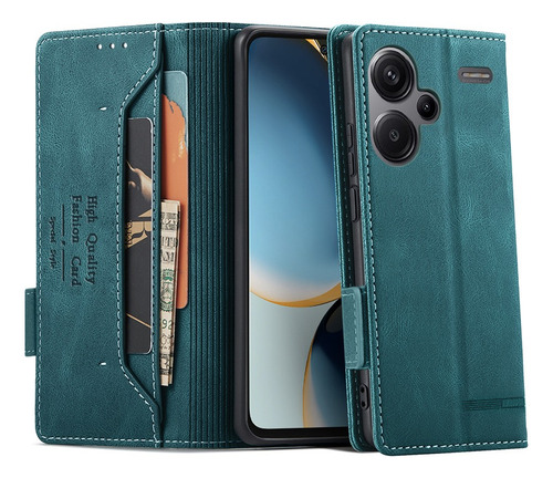 For Redmi Note 13 Pro+ 5g Magnetic Clasp Wallet Card Case