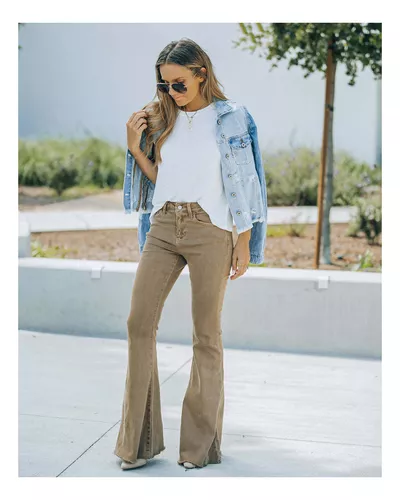 Jeans Vintage Feminino Corte Bota Cintura Alta