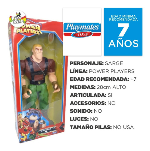 Imagen 3 de 9 de Muñeco Power Players Figura De Accion Xl 28 Cm Playking