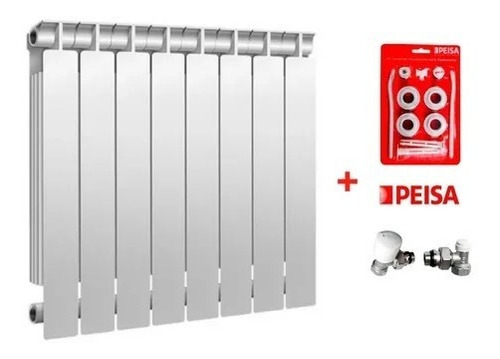 Imagen 1 de 9 de Radiador Peisa Tropical Calefaccion T500 8 Elementos + Kit