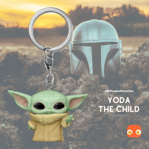 Imagen 4 de 4 de Llavero Funko Pop: Star Wars Mandalorian - Yoda The Child