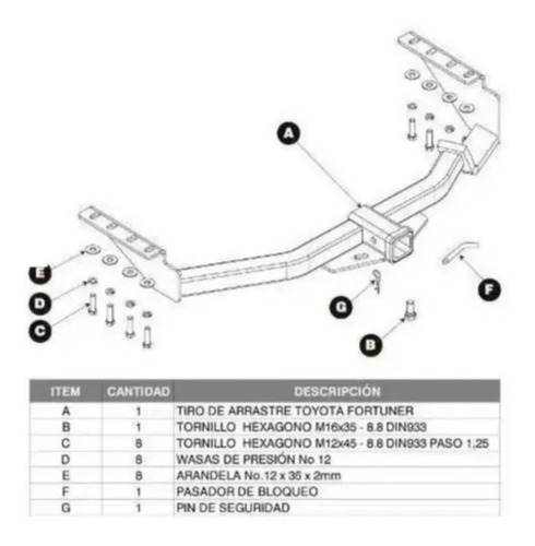 Tiro De Arrastre Defénder Toyota Terios Nuevo