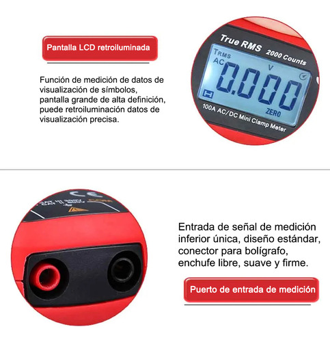 Pinza Amperimétrica Digital De Alta Precisión Ut210d Uni-t