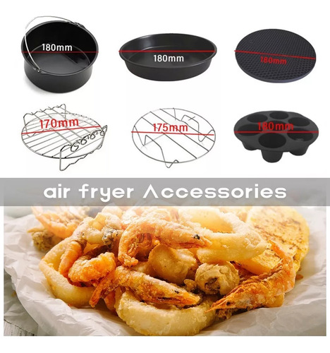 Kit De Accesorios De Freidora De Aire De Acero Al Carbono 8