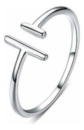 Sterling Silver Parallel Line Platinum Ring