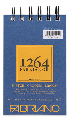 Block Dibujo Sketchbook Fabriano Bocetos 8.9x12.7cm C/100h
