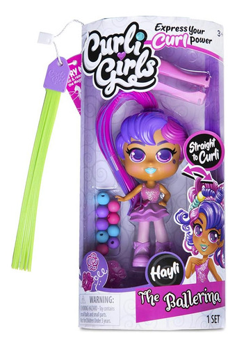 Basic Fun Curligirls Hayli, La Bailarina - Muñeca Peluquera