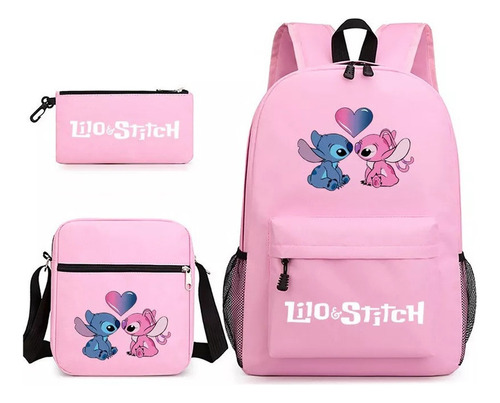 Mochilas Lilo & Stitch para niños y niñas, 3 piezas, color B