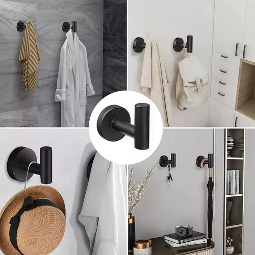 ** 20pcs Juego De Baño Accesorios For Baño Negro Inoxidables