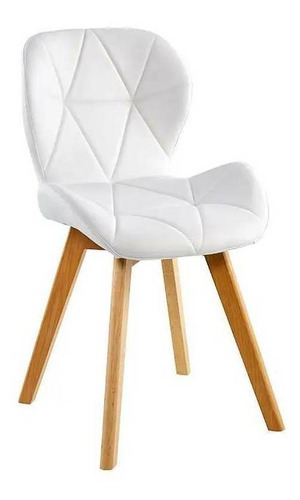 Silla de comedor Tu Espacio Moderno Spa Eiffel asiento color blanco