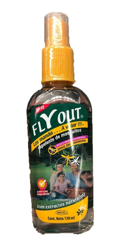 Fly Out Repelente De Mosquitos Con Extractos Naturales 130ml
