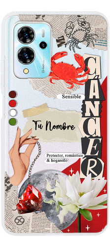 Funda Para Zte Mujer Signo Zodiaco Cáncer Con Tu Nombre