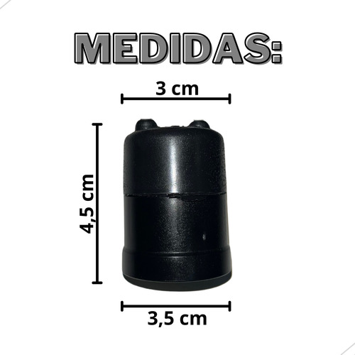 10 Bocal Soquete E27 Com Rabicho Cabo Fio Porta Lâmpada