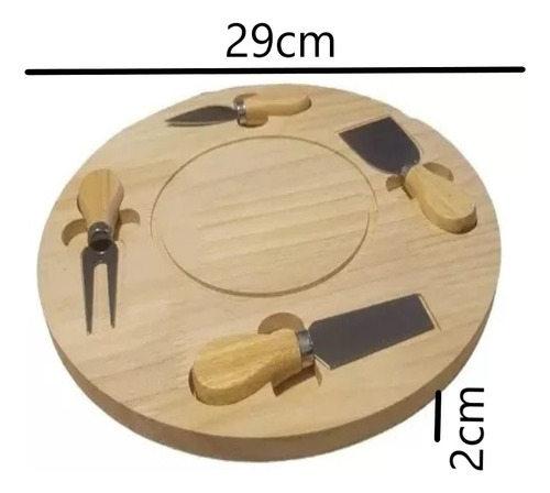 X2 Tablas De Picoteo Madera Cóctel + Utensilios Para Quesos