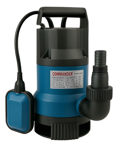 Bomba Sumergible Commander Con Flotador 110v 1/2hp Besp050 Azul