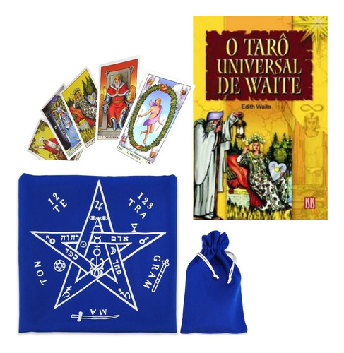 Tarô De Waite Cartas Livro Toalha Tetragrammaton Escolha Cor