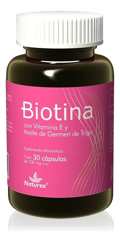 Biotina Con Vitamina E Y Germen De Trigo C/30 Caps Naturex