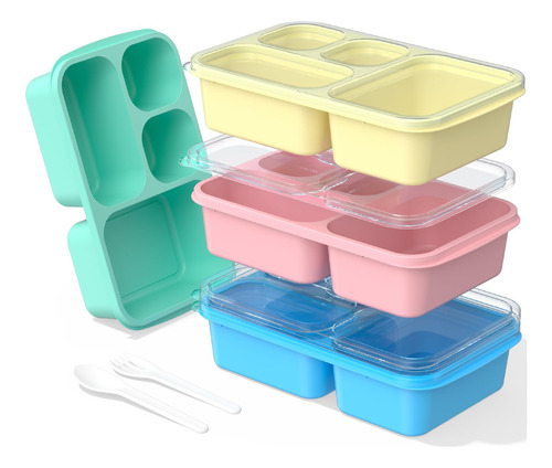 Enstphjoy Snack Box Containers, Bento Lunch Box - 4 Dkgjv