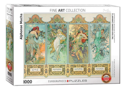 Eurographics Four Seasons De Alphonse Maria Mucha (1000 Piez