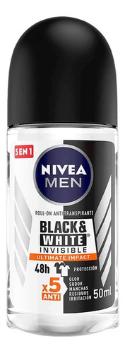 Antitranspirante En Roll On Nivea Men Black & White Ultimate Impact 50ml
