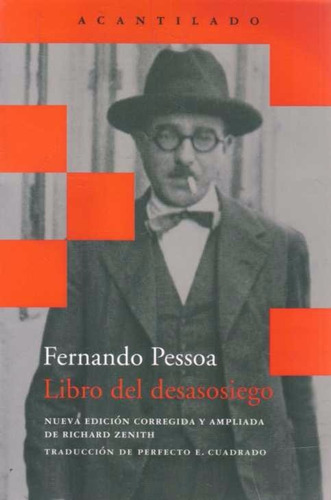 Libro  Desasosiego.   Fernando  Pessoa.  Arboleya
