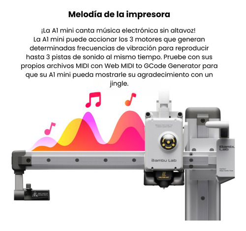 Impresora 3D Bambu Lab A1 mini combo AMS Lite color space grey