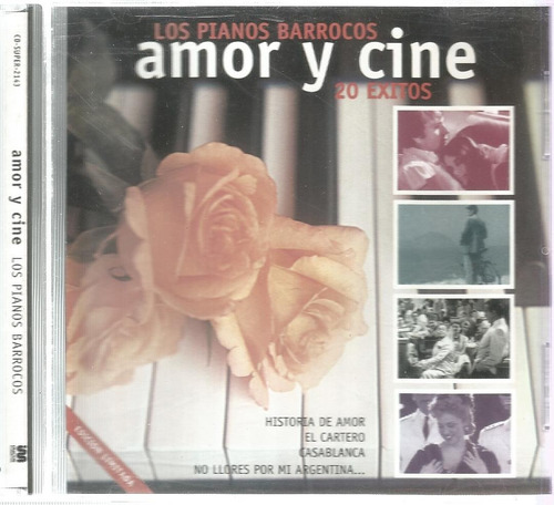 Cd. Los Pianos Barrocos // Amor Y Cine 20 Éxitos. 