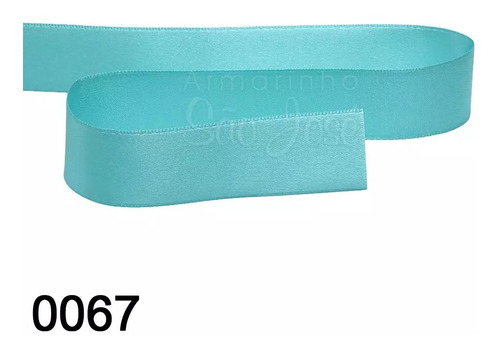 Fita De Cetim N.01 07mm Com 100mts 100% Poliéster Cor 0067- Azul Celeste