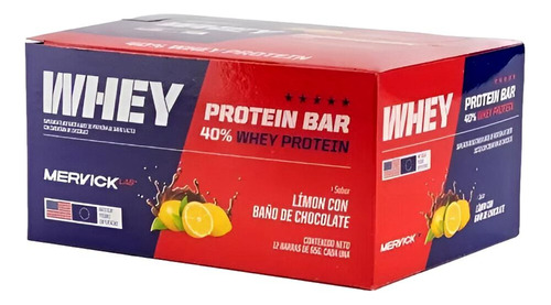 Mervick Lab Proteína Whey Protein Bar Carbohidratos Cajax12