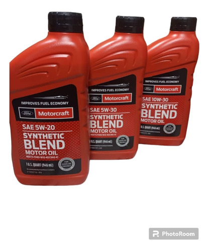 Aceite Motorcraft Semisintetico 5w20 5w30 10w30