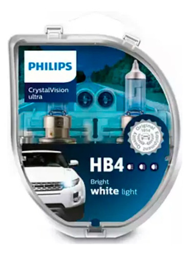 Par De Lâmpada Philips Crystal Vision Ultra Hb4 9006 + Pingo