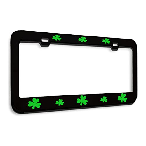 Metal License Plate Frame Shamrock Green Irish Ireland ...
