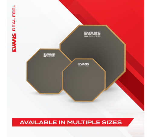 Almofada De Treino De Bateria Evans Realfeel Gum Rubber 30cm
